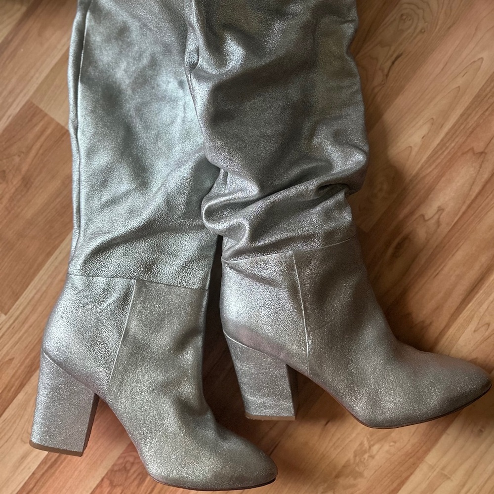 Metallic Silver slouch